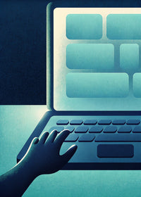 A Digital Interface On A Laptop Computer Screen Which Is Placed On A Table — Stock Illustration