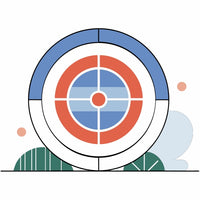 A Stylized Target With A Compass Rose Design Set Against A White Background — Stock Vector