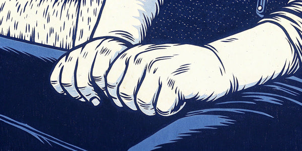 A Hand Resting On A Pillow — Stock Illustration