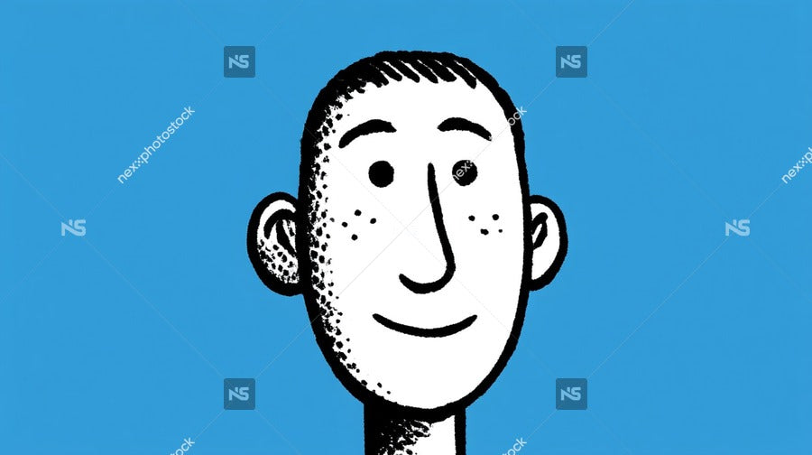 Cartoon Character Portrait — Stock Illustration