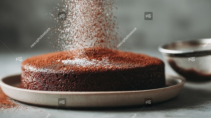 A Close Up View Of A Cinnamon Roll With Red Velvet Frosting Showcasing Its Flaky Layers And Vibrant Icing — Stock Photo