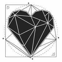 Black And White Heart Diamond Pattern — Stock Vector