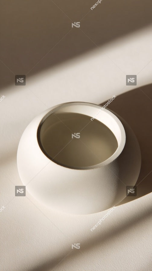 A White Vase Is Placed On A Table — Stock Photo