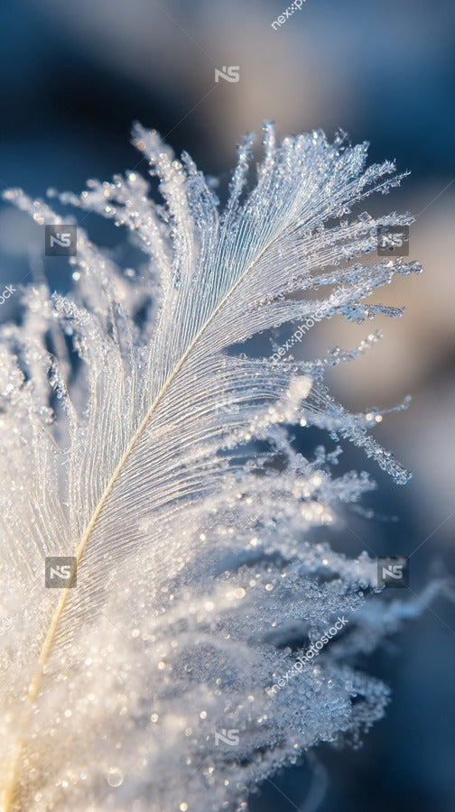 Snowflake Feathers In The Air — Stock Photo