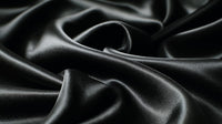 Black Silk Fabric Texture Close Up — Stock Photo