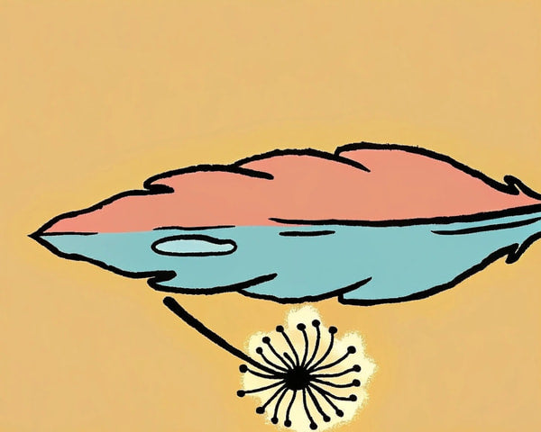 A Whimsical Illustration Of A Cloud Shaped Kite Flying Over A Body Of Water Under A Blue Sky — Stock Illustration