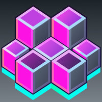 Colorful Neon Cube Blocks — Stock Vector