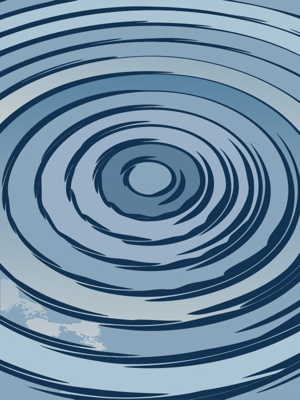 Displays A Close Up View Of Ripples In Water Captured From An Overhead Perspective — Stock Vector