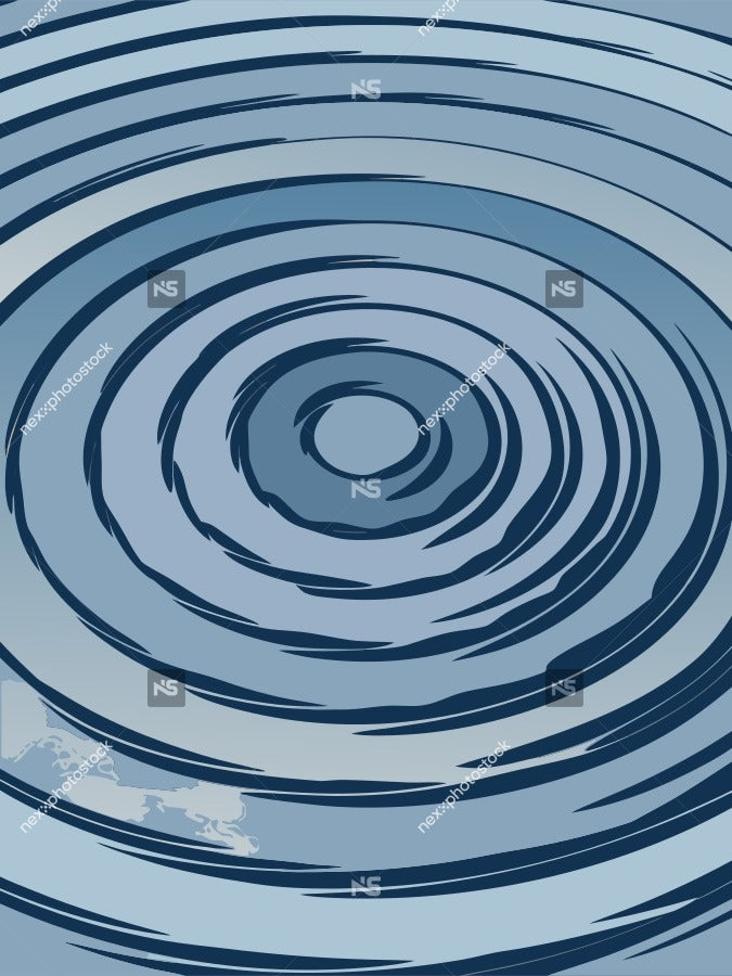 Displays A Close Up View Of Ripples In Water Captured From An Overhead Perspective — Stock Vector
