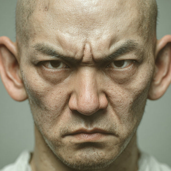 A Man S Intense Portrait — Stock Photo