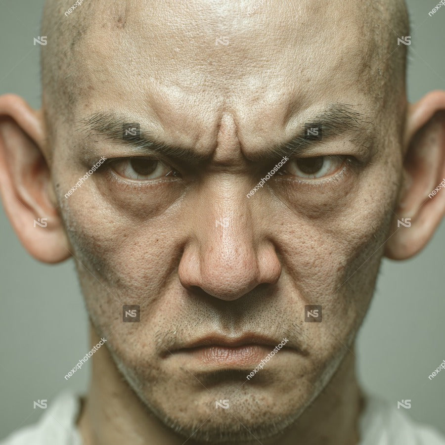 A Man S Intense Portrait — Stock Photo