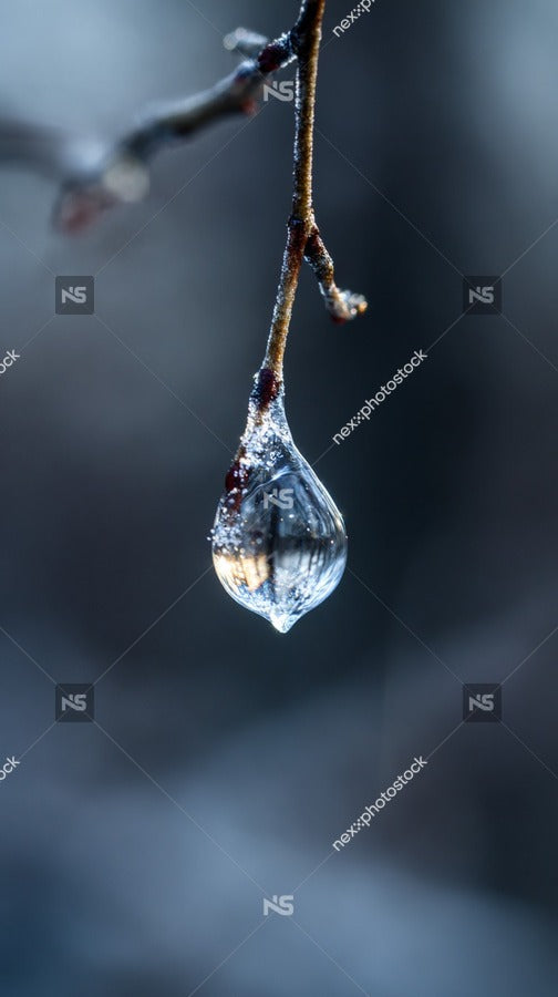 Water Droplet On Tree Branch — Stock Photo