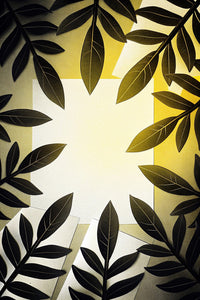 Silhouette Of Leaves Against Light — Stock Illustration