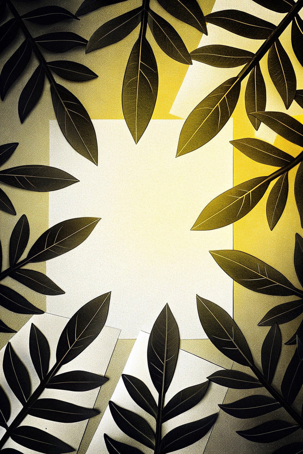 Silhouette Of Leaves Against Light — Stock Illustration