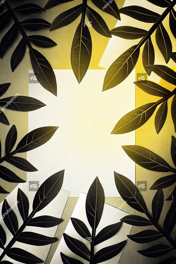 Silhouette Of Leaves Against Light — Stock Illustration