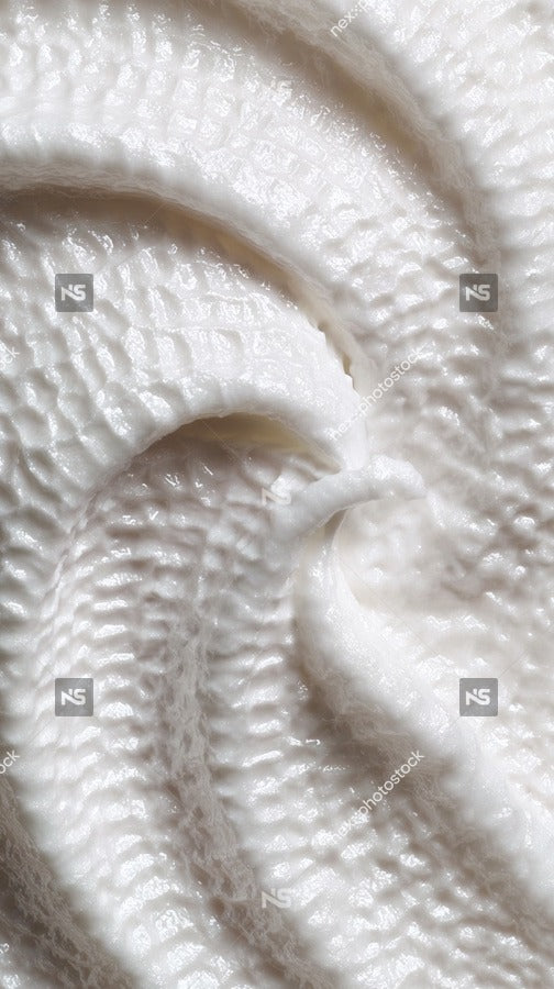 Displays A Close Up View Of A Creamy Substance With A Swirled Pattern Which To Be Ice Cream A Similar Dairy Product — Stock Photo