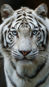 Tiger Portrait With A Close Up View Of Its Face Showcasing Its Distinctive Features And Stripes — Stock Photo