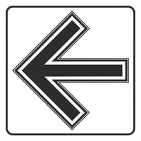 Arrow Sign With A Black Arrow Pointing To The Right Set Against A White Background — Stock Vector