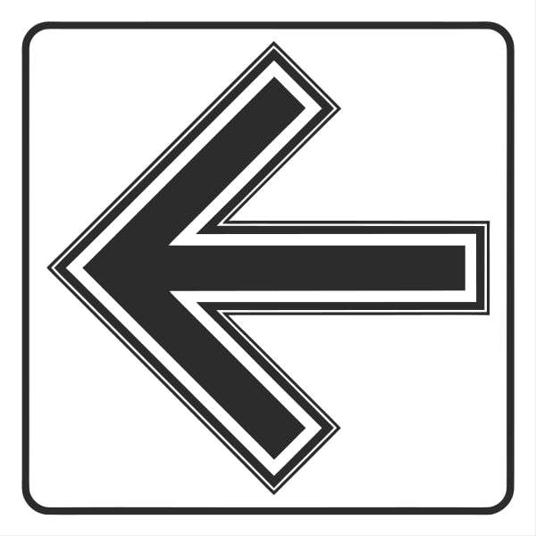 Arrow Sign With A Black Arrow Pointing To The Right Set Against A White Background — Stock Vector