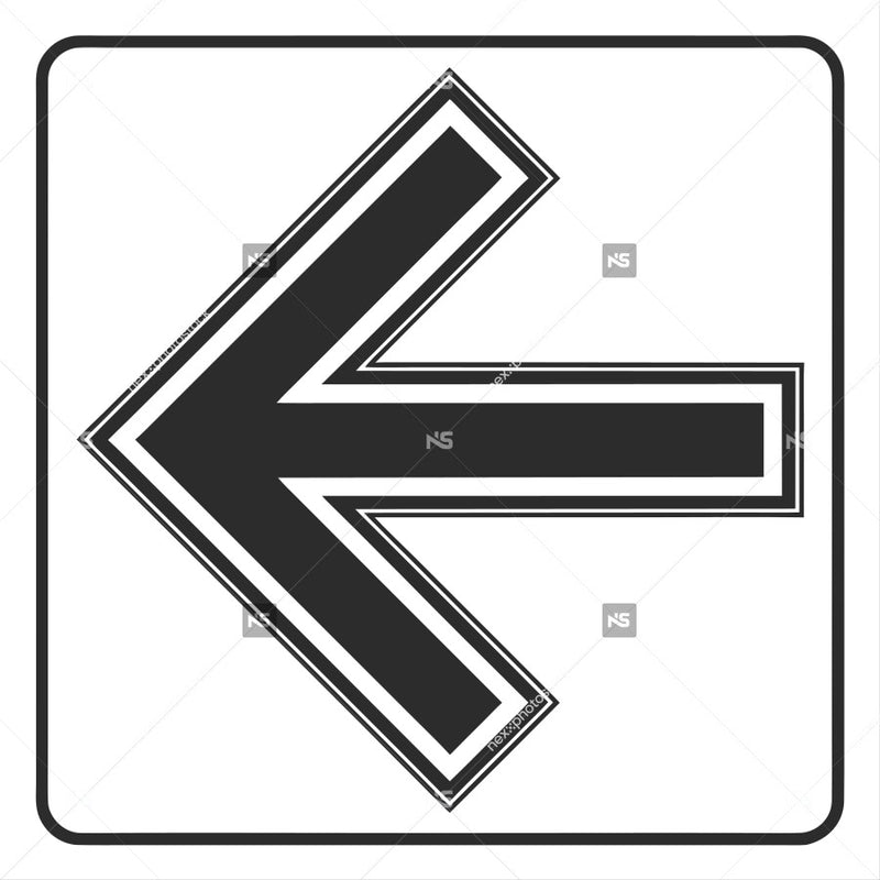 Arrow Sign With A Black Arrow Pointing To The Right Set Against A White Background — Stock Vector