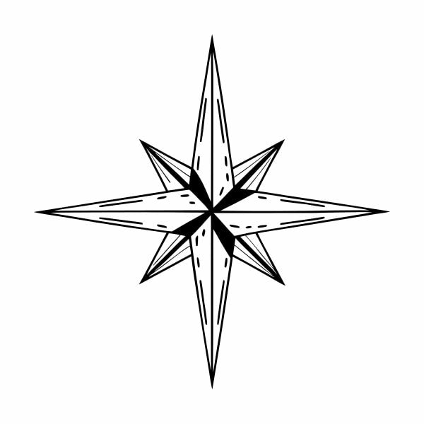 Compass Rose Design — Stock Vector