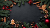 A Festive Wreath Centerpiece With A Variety Of Holiday Decorations Including Pine Cones Berries And Ornaments Set Against A Dark Background — Stock Photo