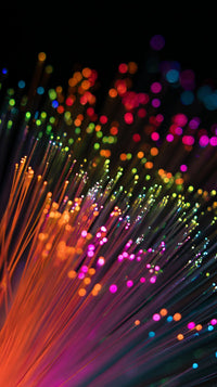 Colorful Fiber Optic Cables — Stock Photo