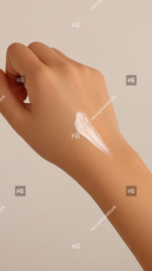 Shows A Close Up View Of A Person S Hand Holding A Small Tube Of What To Be Foundation Concealer Makeup — Stock Photo