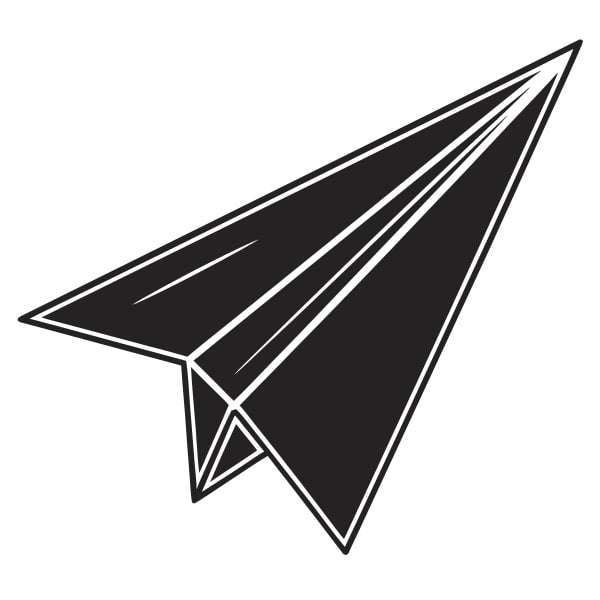 Black And White Jet Airplane (2) — Stock Vector