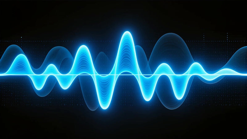 blue audio wave sound effects - Stock Video