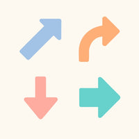 Four Arrows In A Square Graphic With Each Arrow Pointing To A Different Direction Symbolizing Navigation Guidance Options — Stock Vector