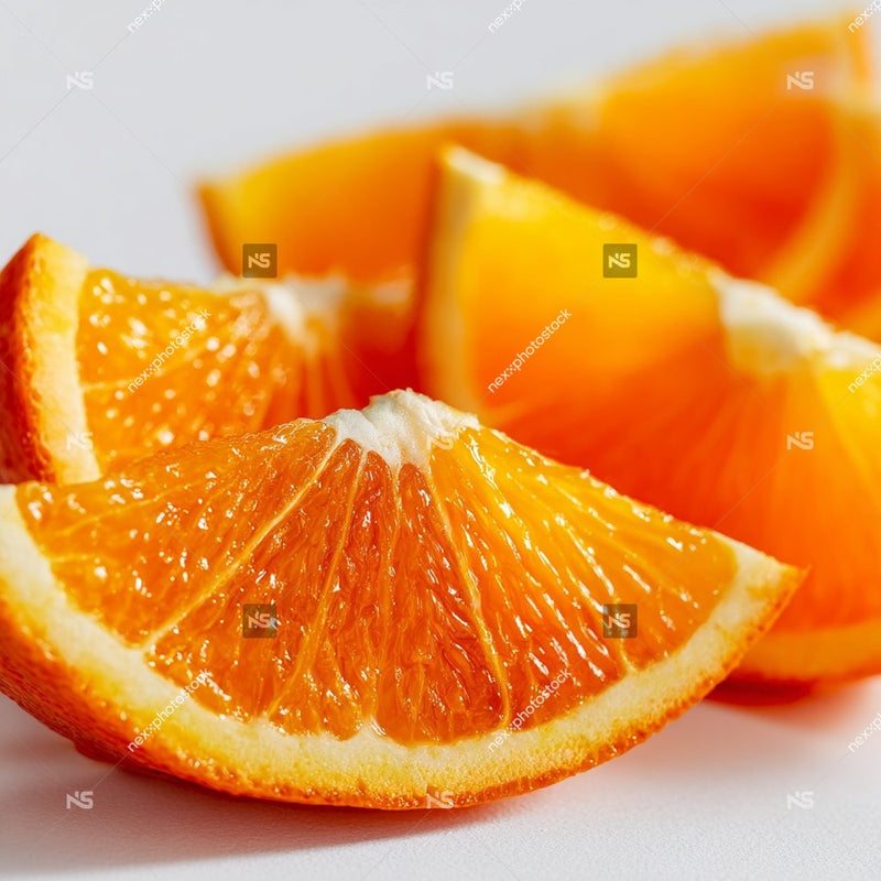 Three Fresh Orange Slices — Stock Photo