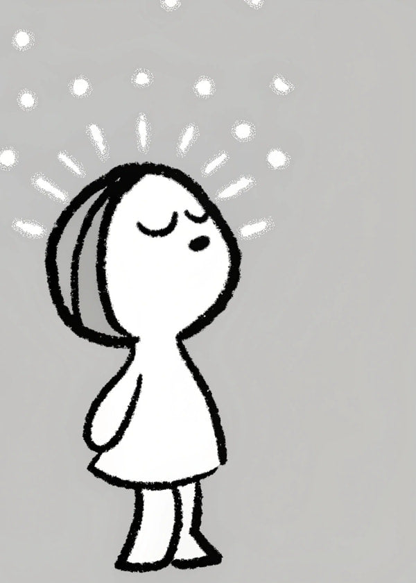 A Cartoon Character In A Black And White Illustration Standing Against A Light Gray Background — Stock Illustration