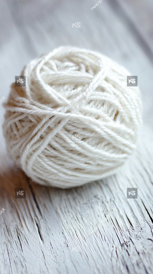 Handmade Yarn Ball Close Up Isolated On Wooden Surface — Stock Photo