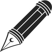 Displays A Black And White Illustration A Pencil With An Eraser On Top Positioned To The Left Side Of The Frame — Stock Vector