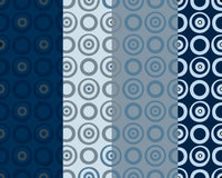 Abstract Pattern Design With A Blue And White Color Scheme A Repeating Circular Motif On A Dark Background — Stock Vector