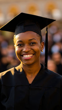 Woman In Cap And Gown — Stock Photo