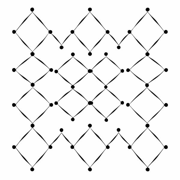 Black And White Diamond Pattern (2) — Stock Vector