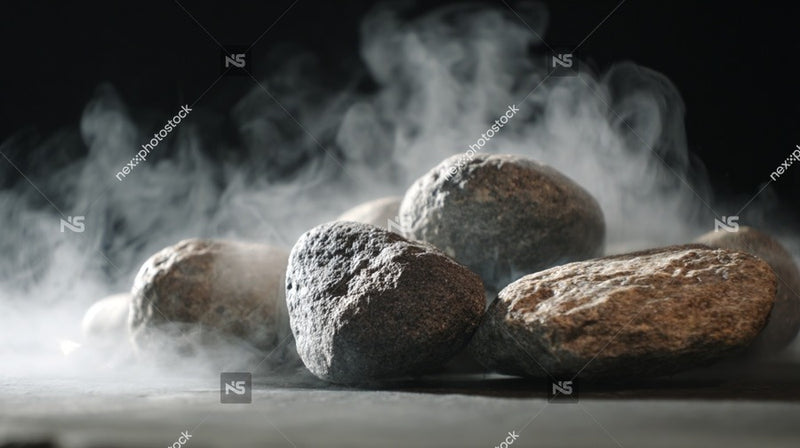 Rocks With Steam — Stock Photo