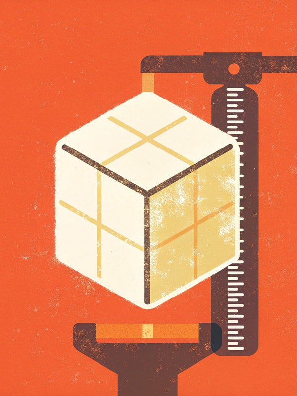 Rubik S Cube On A Scale — Stock Illustration