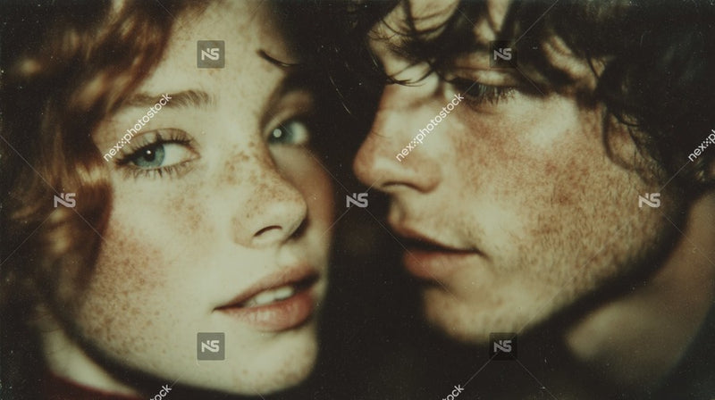 A Black And White Photograph Of A Man And Woman In Close Up Sharing An Intimate Moment — Stock Photo