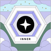 Depicts A Stylized Graphic With A Hexagonal Shape In The Center A White Star Inside It — Stock Vector