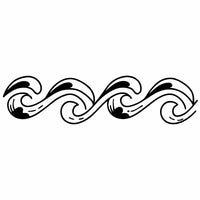 Tattoo Design A Black And White Wavy Line Resembling Waves Swirls With A Stylized Appearance That Be Used For A Tattoo — Stock Vector