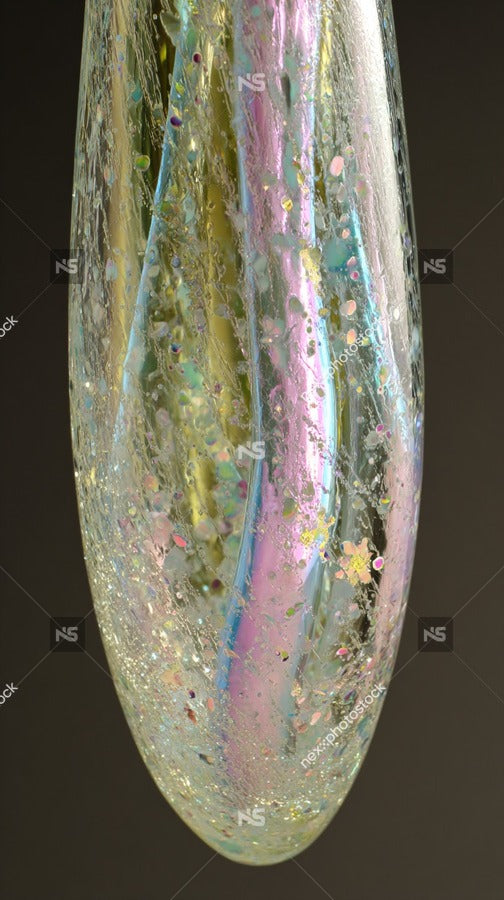 Opaque Glass Sculpture With Multicolored Swirls — Stock Photo
