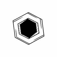 Black And White Hexagon Graphic — Stock Vector