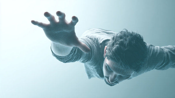 Underwater Photography Captures A Person In Motion With Their Arms Outstretched And Legs Bent As They Swim Through The Water — Stock Photo