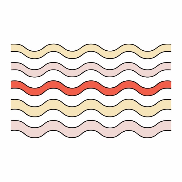 Wavy Line Pattern With A Colorful Gradient Effect Suitable For Use As A Background Decorative Element In Various Designs And Materials — Stock Vector