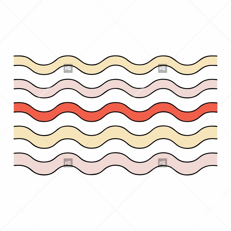 Wavy Line Pattern With A Colorful Gradient Effect Suitable For Use As A Background Decorative Element In Various Designs And Materials — Stock Vector