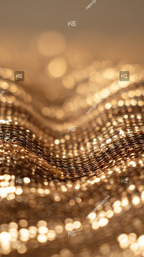 Close Up Image Of A Textured Background With A Glittery Gold Appearance Resembling Sequins Confetti — Stock Photo