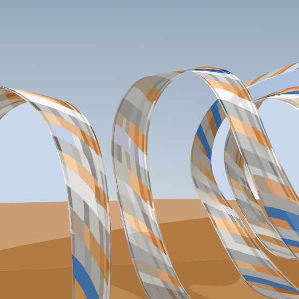 Colorful Striped Ribbons In Motion — Stock Vector